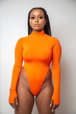 Long Sleeve Bodysuit With Role Neck